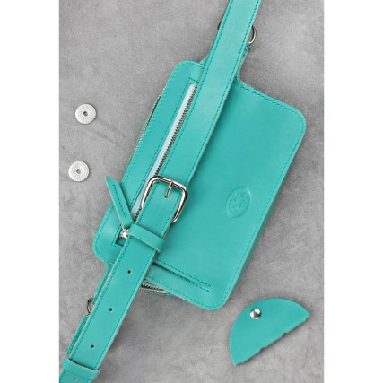 Кожаная поясная сумка Dropbag Mini Blanknote BN-BAG-6-tiffany – Фото 5
