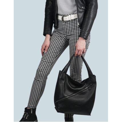 Кожаная женская сумка Giorgio Ferretti (Италия) черная GF2019010Dblack – Фото 6