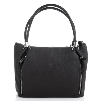 Кожаная сумка Giorgio Ferretti (Италия) черная GF2019160Ablack – Фото 4