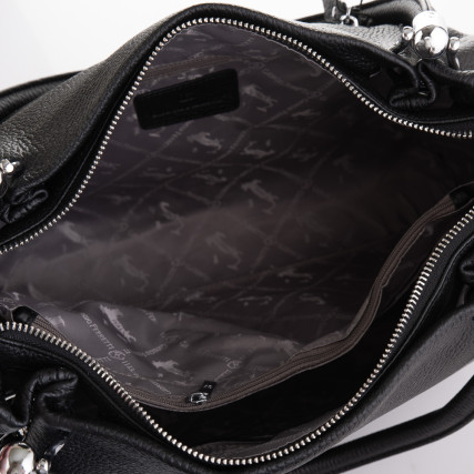 Кожаная сумка Giorgio Ferretti (Италия) черная GF2019160Ablack – Фото 6