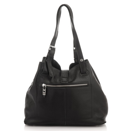 Кожаная сумка Giorgio Ferretti (Италия) черная GF2020748Ablack – Фото 3