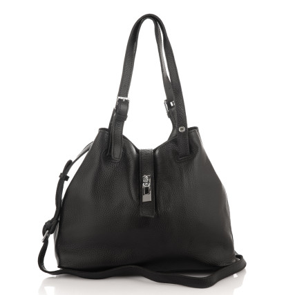 Кожаная сумка Giorgio Ferretti (Италия) черная GF2020748Ablack – Фото 4