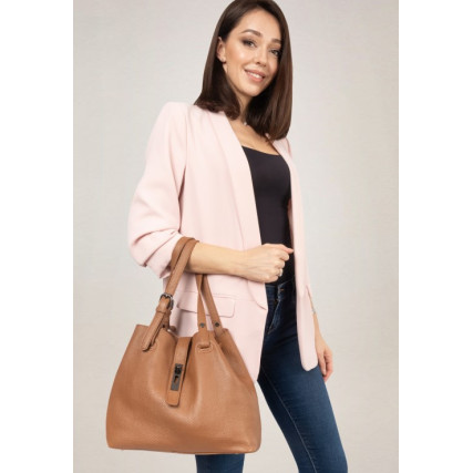 Кожаная сумка Giorgio Ferretti (Италия) коричневая GF2020748Albrown – Фото 2