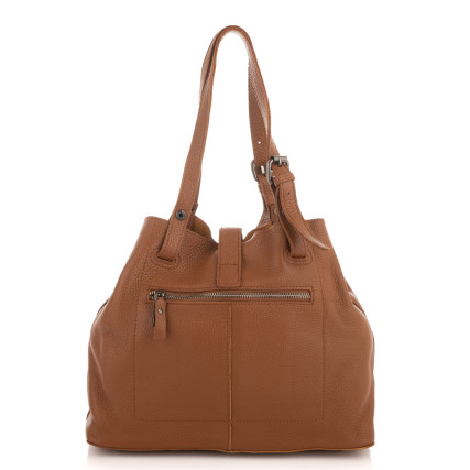 Кожаная сумка Giorgio Ferretti (Италия) коричневая GF2020748Albrown – Фото 3