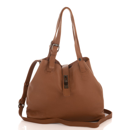 Кожаная сумка Giorgio Ferretti (Италия) коричневая GF2020748Albrown – Фото 4
