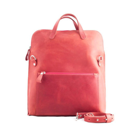 Кожаная сумка Level "Ассистент" красная – Фото 1