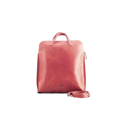 Кожаная сумка Level "Ассистент" красная – Фото 2