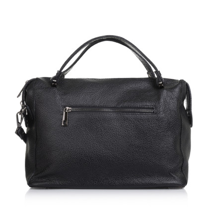 Кожаная женская сумка Virginia Conti (Италия) черная VC01504black – Фото 2