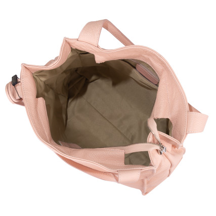 Кожаная женская сумка Virginia Conti (Италия) розовая VC01362pink – Фото 4