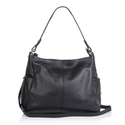 Кожаная женская сумка Virginia Conti (Италия) черная VC2512black – Фото 3