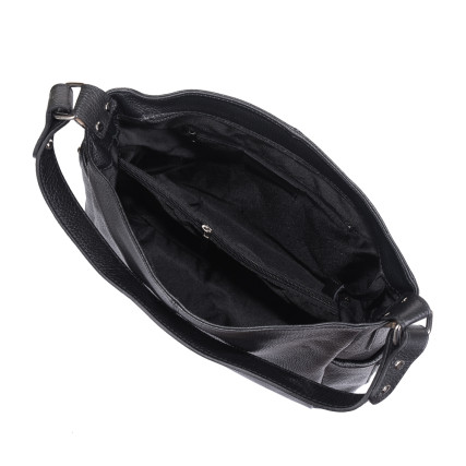 Кожаная женская сумка Virginia Conti (Италия) черная VC2512black – Фото 4