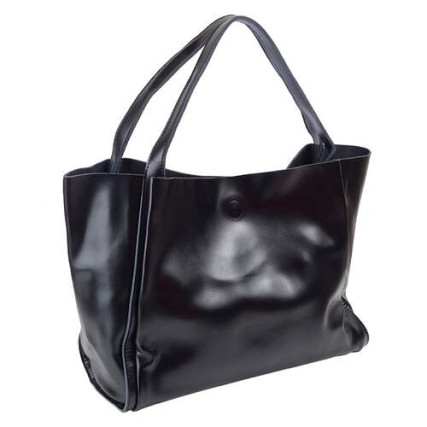 Кожаная женская сумка Borsa Leather черная 10251-black – Фото 1