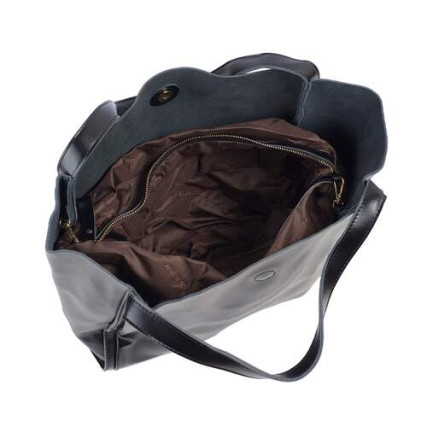 Кожаная женская сумка Borsa Leather черная 10251-black – Фото 2