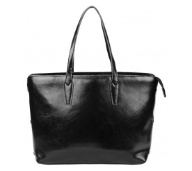 Кожаная женская сумка Borsa Leather черная 10t136-black