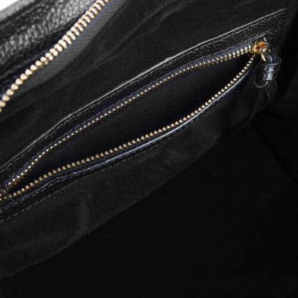 Кожаная женская сумка Borsa Leather черная 10t222-black – Фото 4