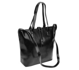 Кожаная женская сумка Borsa Leather черная 10t8853-black