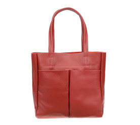 Кожаная женская сумка Borsa Leather красная 10t9260-red
