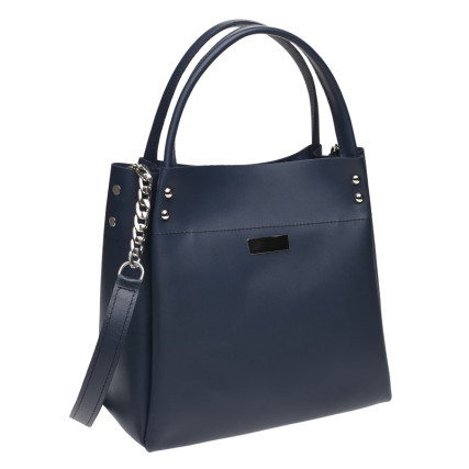 Кожаная женская сумка Ricco Grande синяя 1L908-blue – Фото 1