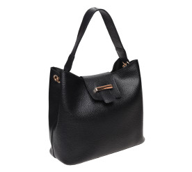 Кожаная женская сумка Ricco Grande черная 1L916-black