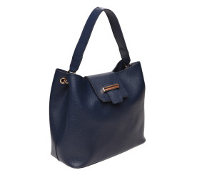 Кожаная женская сумка Ricco Grande синяя 1L916-blue