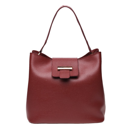 Кожаная женская сумка Ricco Grande бордовая 1L916-burgundy – Фото 2