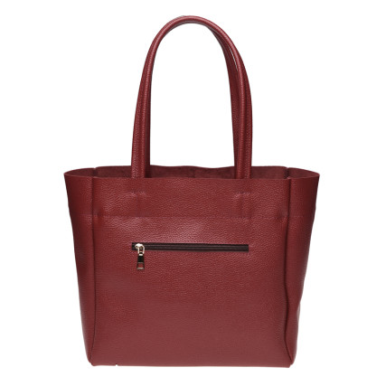 Кожаная женская сумка Ricco Grande бордовая 1L926-burgundy – Фото 2