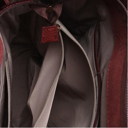 Кожаная женская сумка Ricco Grande бордовая 1L926-burgundy – Фото 3