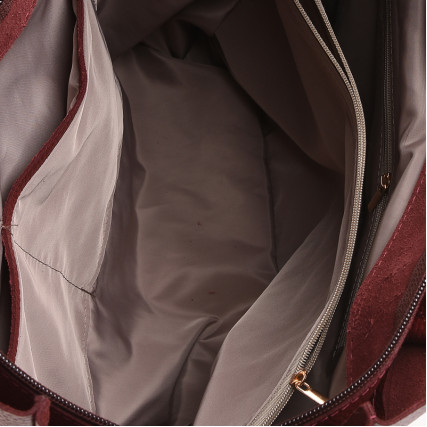 Кожаная женская сумка Ricco Grande бордовая 1L926-burgundy – Фото 4