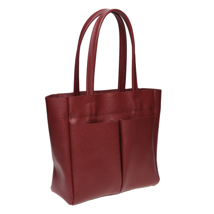 Кожаная женская сумка Ricco Grande бордовая 1L926-burgundy – Фото 5