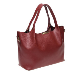 Кожаная женская сумка Ricco Grande бордовая 1L943-burgundy