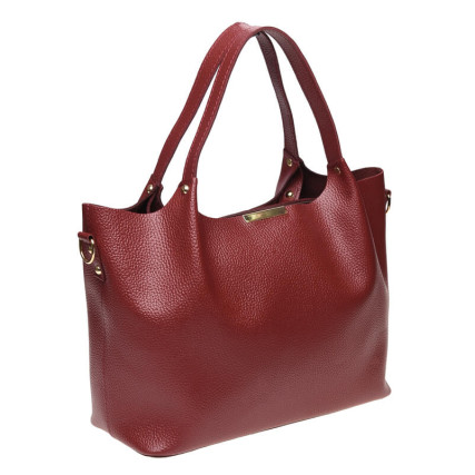 Кожаная женская сумка Ricco Grande бордовая 1L943-burgundy – Фото 1