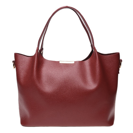 Кожаная женская сумка Ricco Grande бордовая 1L943-burgundy – Фото 2