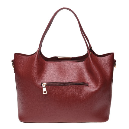 Кожаная женская сумка Ricco Grande бордовая 1L943-burgundy – Фото 3