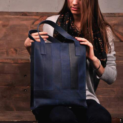 Женская кожаная сумка Blanknote &quot;Бэтси&quot; синяя BN-BAG-10-nn – Фото 6