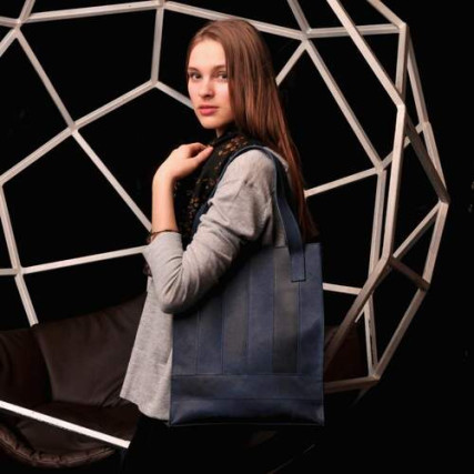 Женская кожаная сумка Blanknote &quot;Бэтси&quot; синяя BN-BAG-10-nn – Фото 8