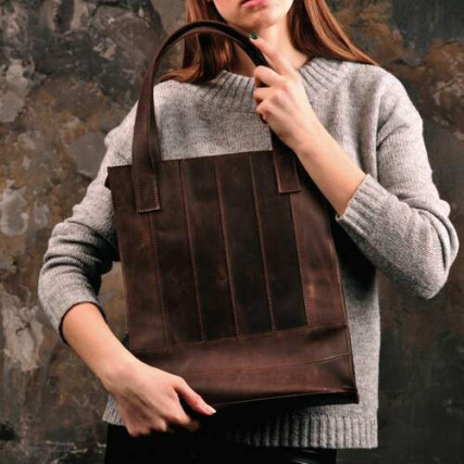 Женская кожаная сумка Blanknote &quot;Бэтси&quot; коричневая BN-BAG-10-o – Фото 6