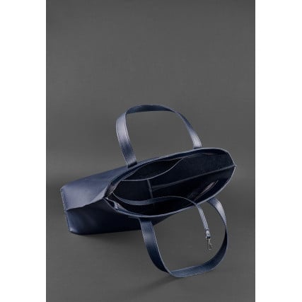 Женская кожаная сумка Blanknote D.D. темно-синий BN-BAG-17-navy-blue – Фото 5