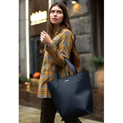 Женская кожаная сумка Blanknote D.D. темно-синий BN-BAG-17-navy-blue – Фото 6