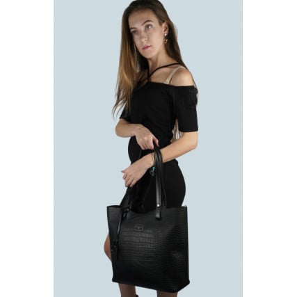 Кожаный женский шоппер Giorgio Ferretti (Италия) черный GF2019201Ablack – Фото 2