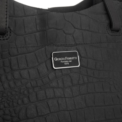 Кожаный женский шоппер Giorgio Ferretti (Италия) черный GF2019201Ablack – Фото 5