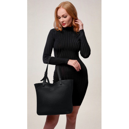 Кожаный женский шоппер Giorgio Ferretti (Италия) черный GF2019201Bblack – Фото 2