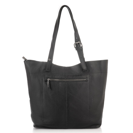 Кожаный женский шоппер Giorgio Ferretti (Италия) черный GF2019201Bblack – Фото 4