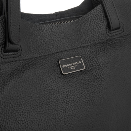 Кожаный женский шоппер Giorgio Ferretti (Италия) черный GF2019201Bblack – Фото 5