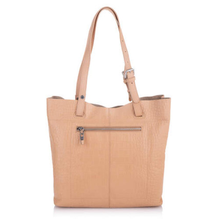 Кожаный женский шоппер Giorgio Ferretti (Италия) бежевая GF2019201beige – Фото 3
