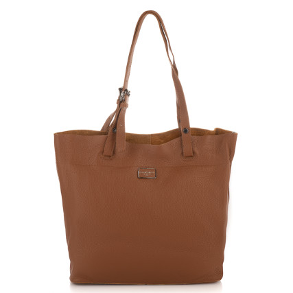 Кожаный женский шоппер Giorgio Ferretti (Италия) коричневый GF2019201Blbrown – Фото 4