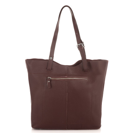 Кожаный женский шоппер Giorgio Ferretti (Италия) бордовый GF2019201Bpurple – Фото 4