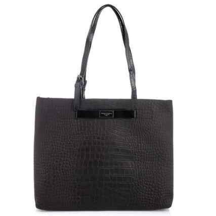 Кожаный женский шоппер Giorgio Ferretti (Италия) черный GF2019705Bblack – Фото 3
