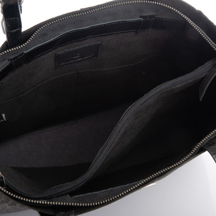 Кожаный женский шоппер Giorgio Ferretti (Италия) черный GF2019705Bblack – Фото 6