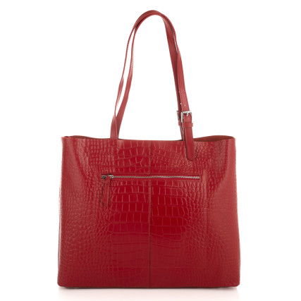 Кожаный женский шоппер Giorgio Ferretti (Италия) красный GF2019705Cred – Фото 4