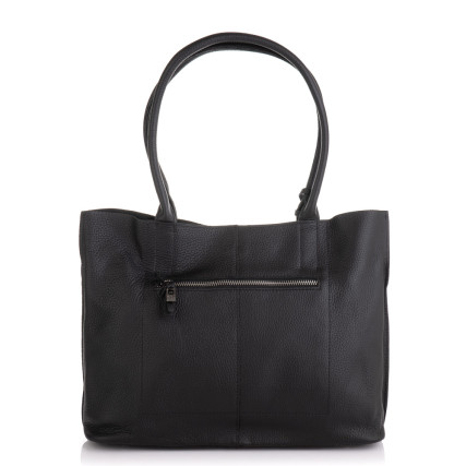 Кожаный женский черный шоппер Giorgio Ferretti (Италия) GF2019981black – Фото 3